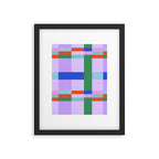Color Block Check - bold Framed Art Print Gallery Image 6