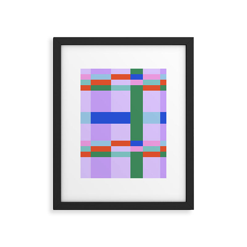 Color Block Check - bold Framed Art Print Gallery Image 6