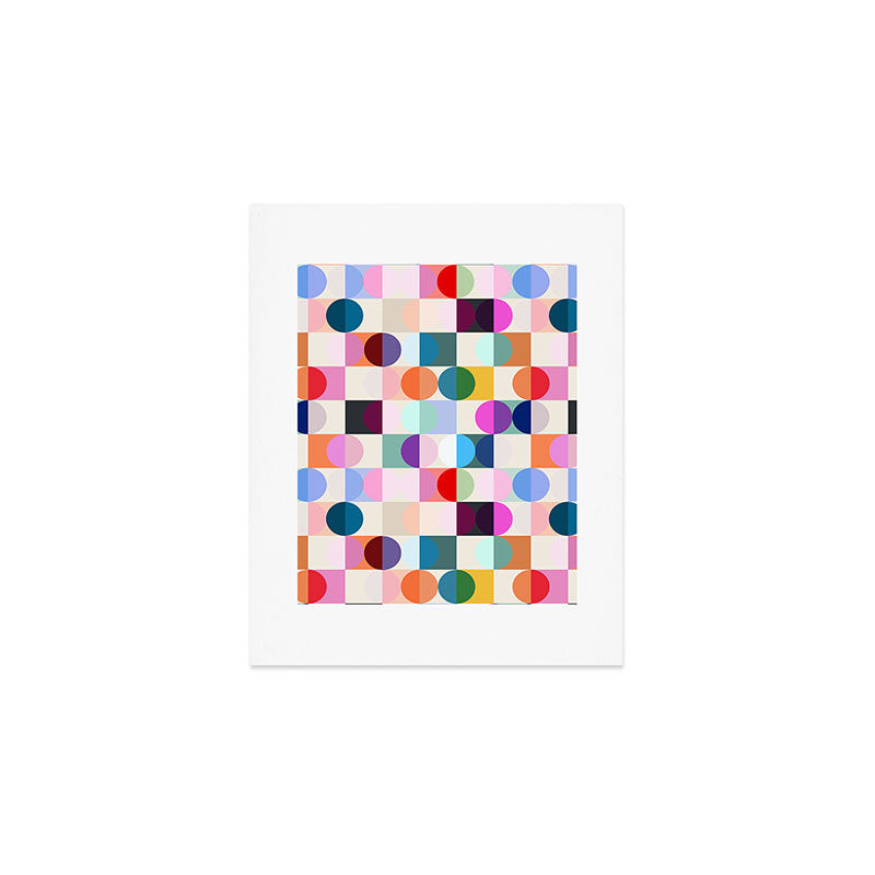 Confetti Checkerboard Art Print Gallery Image 1