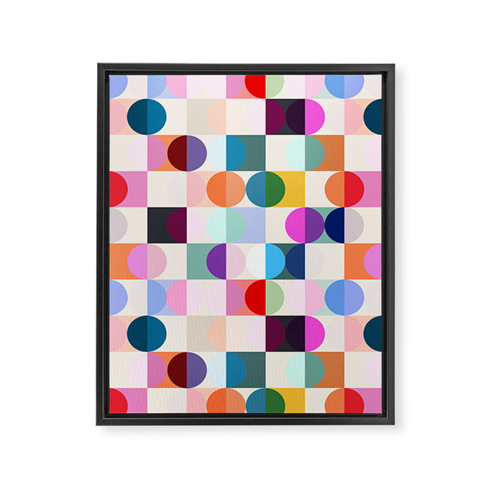 Confetti Checkerboard Framed Canvas Print Gallery Image 1
