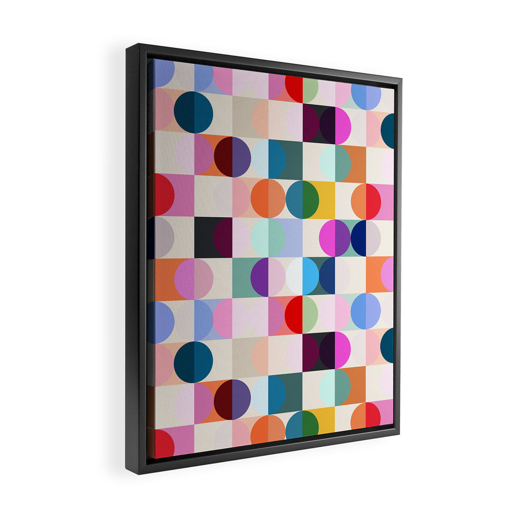 Confetti Checkerboard Framed Canvas Print Gallery Image 2