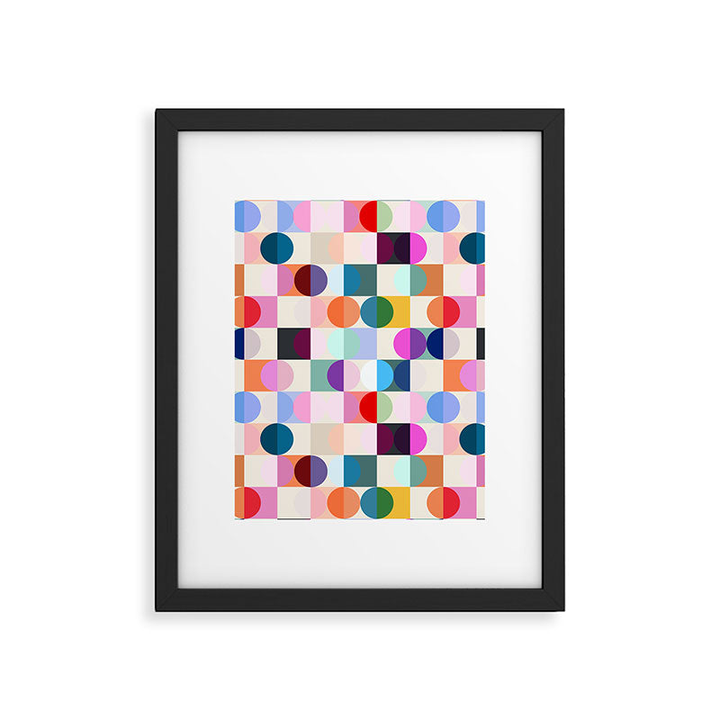 Confetti Checkerboard Framed Art Print Gallery Image 6