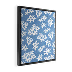Coral Reef - denim blue Framed Canvas Print Gallery Image 2