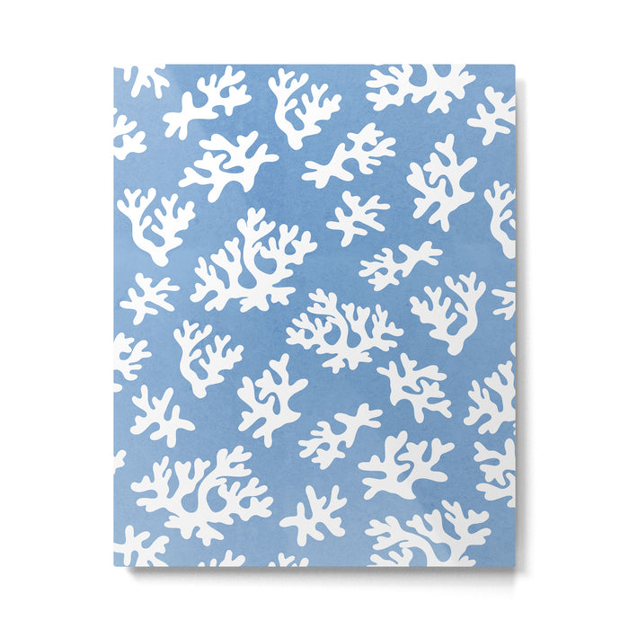 Coral Reef - denim blue Metal Print Gallery Image 1