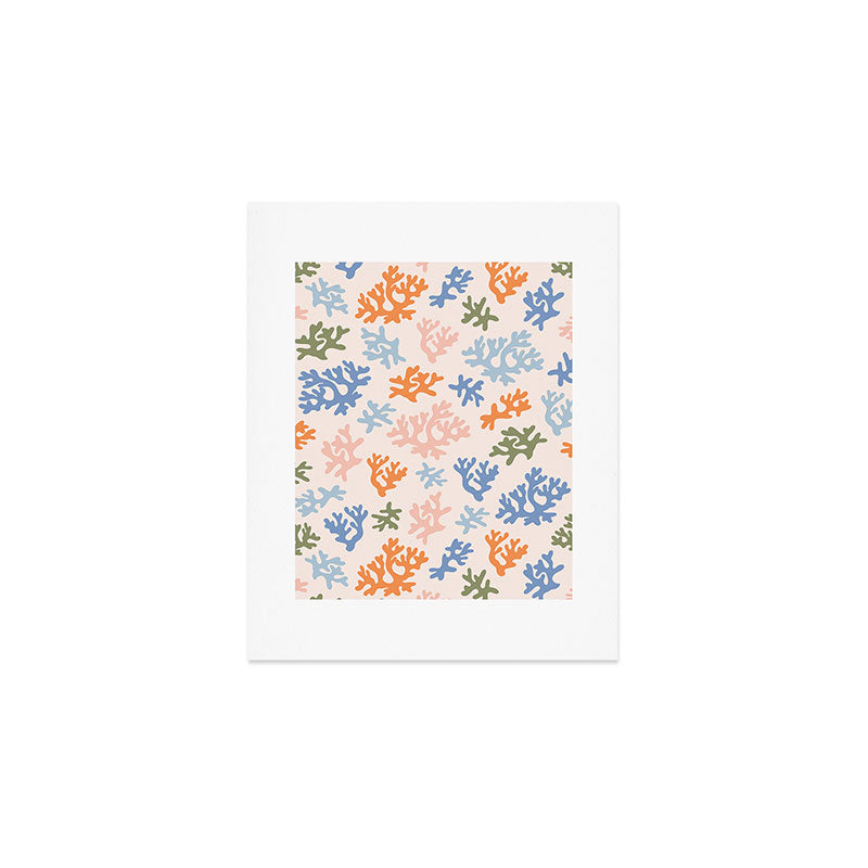 Coral Reef - peach  Art Print Gallery Image 1