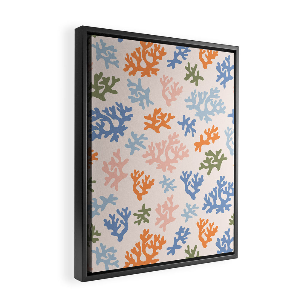 Coral Reef - peach  Framed Canvas Print Gallery Image 2