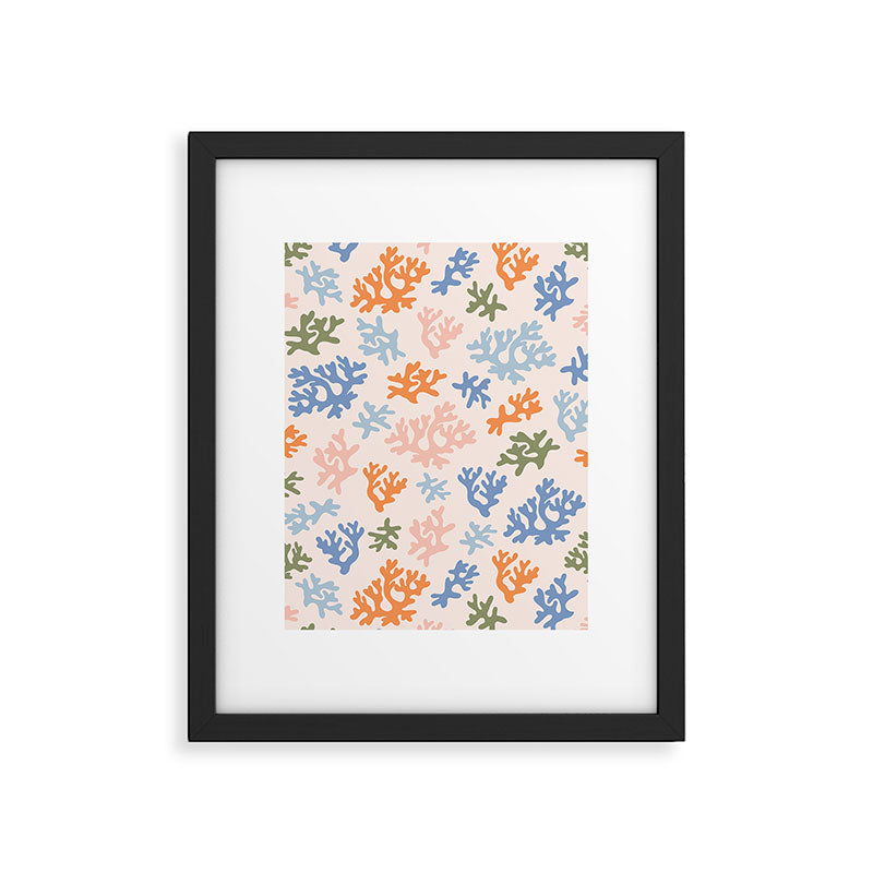 Coral Reef - peach  Framed Art Print Gallery Image 5