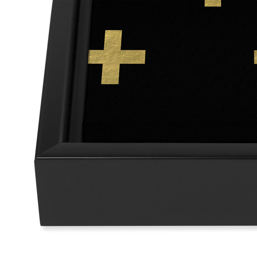Crosses - gold Framed Canvas Print Gallery Image 3