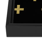 Crosses - gold Framed Canvas Print Gallery Image 3