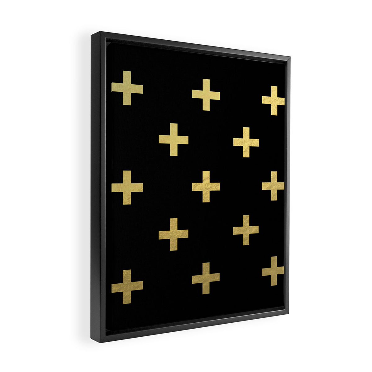 Crosses - gold Framed Canvas Print Gallery Image 2
