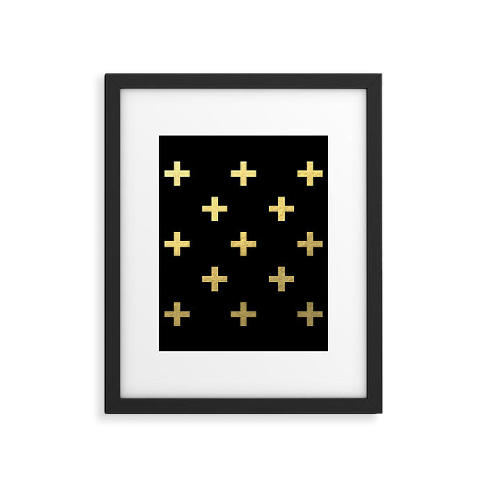 Crosses - gold Framed Art Print Gallery Image 1