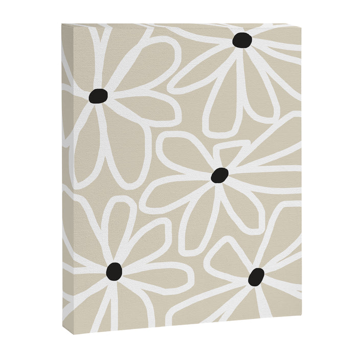 Daisy chain - neutral Canvas Print Gallery Image 1