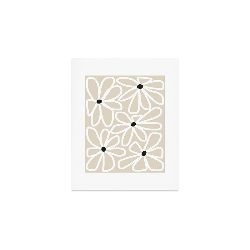 Daisy chain - neutral Art Print Gallery Image 1
