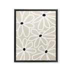 Daisy chain - neutral Framed Canvas Print Gallery Image 6