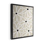 Daisy chain - neutral Framed Canvas Print Gallery Image 2