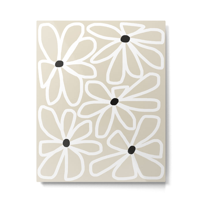 Daisy chain - neutral Metal Print Gallery Image 1