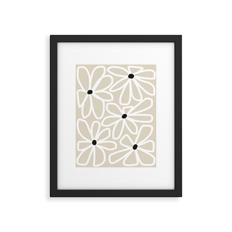 Daisy chain - neutral Framed Art Print Gallery Image 5