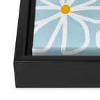 Daisy chain - pastel blue Framed Canvas Print Gallery Image 3