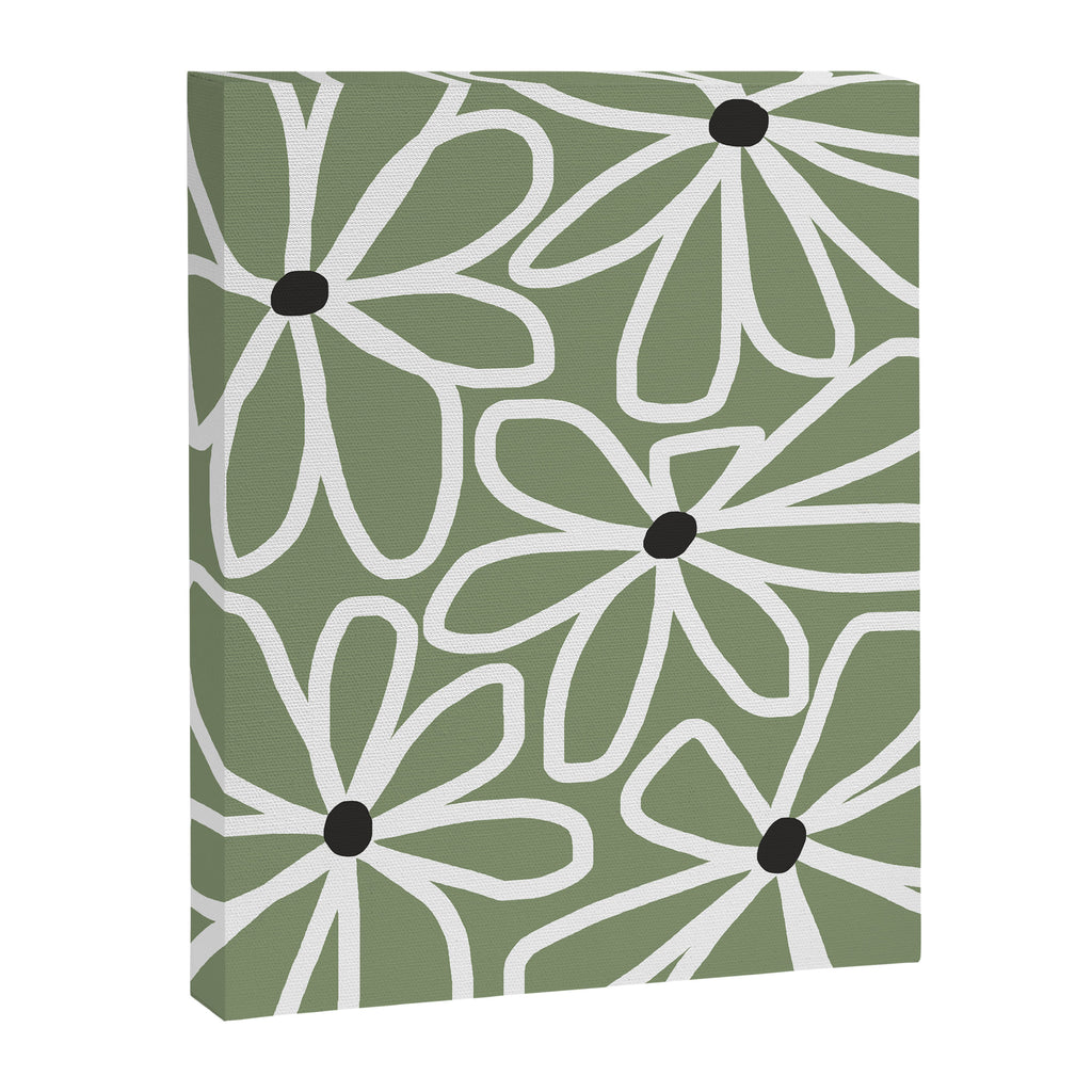 Daisy chain - sage Canvas Print Gallery Image 6