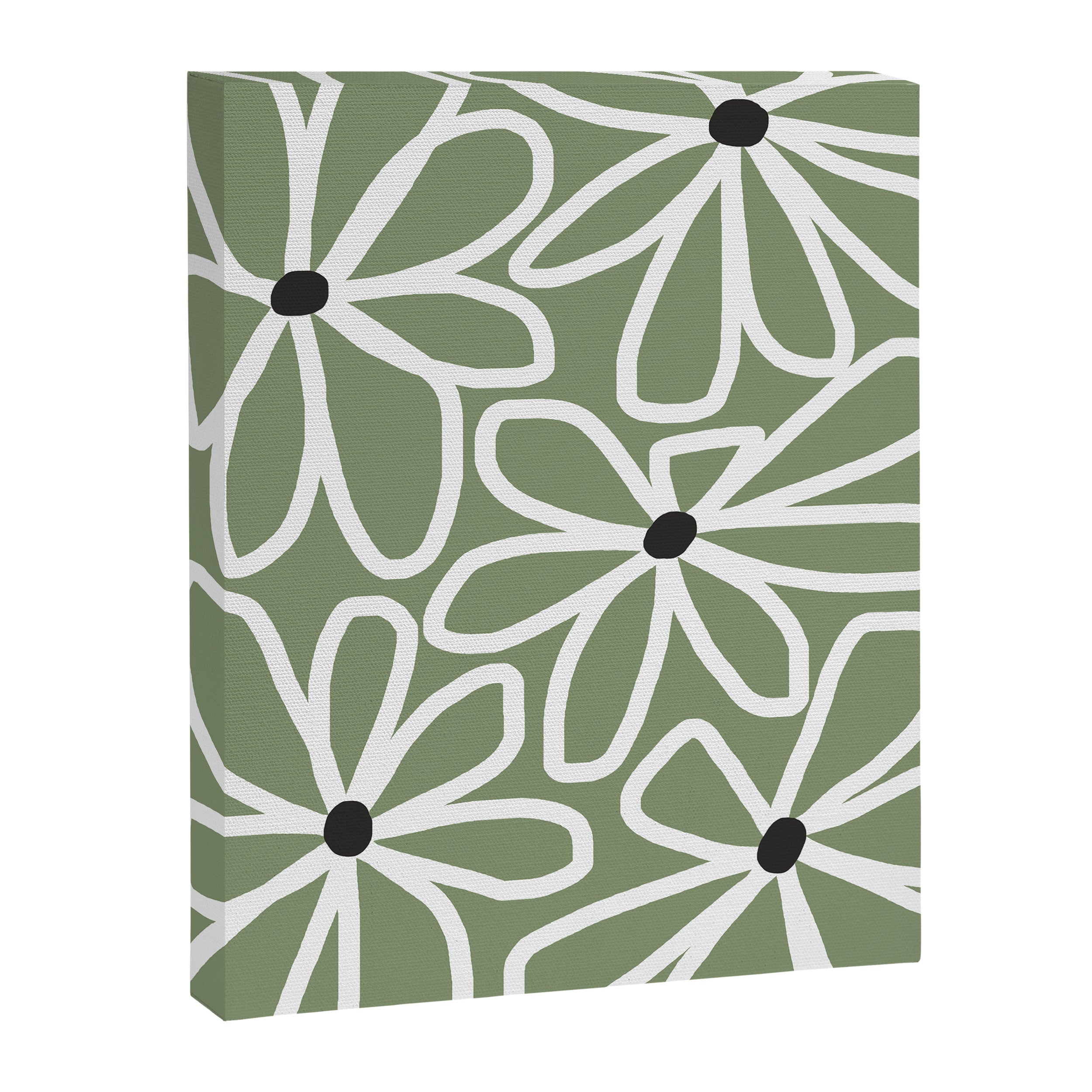 Daisy chain - sage Canvas Print Gallery Image 6
