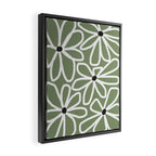Daisy chain - sage Framed Canvas Print Gallery Image 2