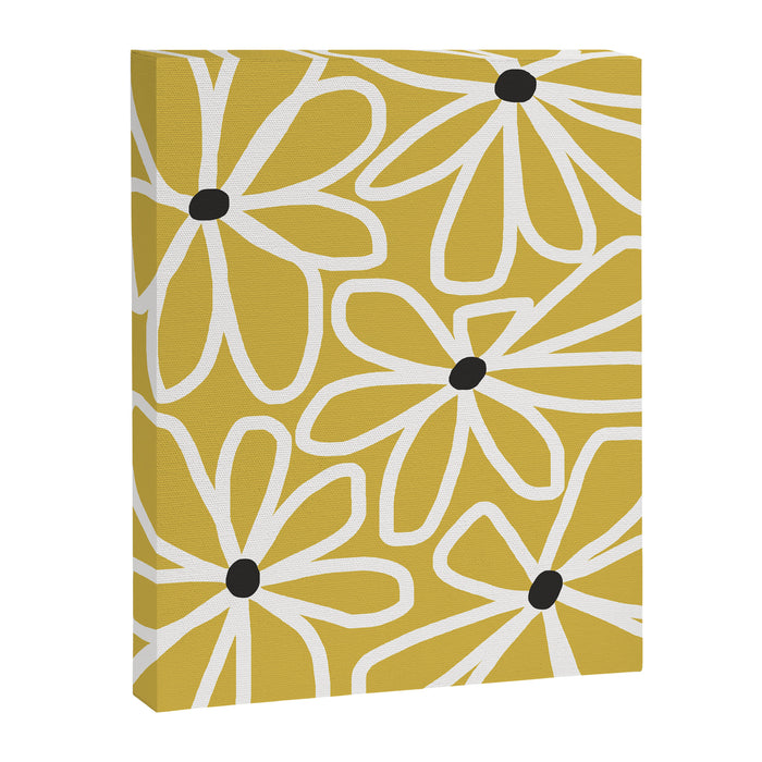 Daisy chain - yellow Canvas Print Gallery Image 1