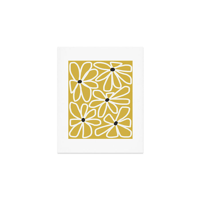 Daisy chain - yellow Art Print Gallery Image 1