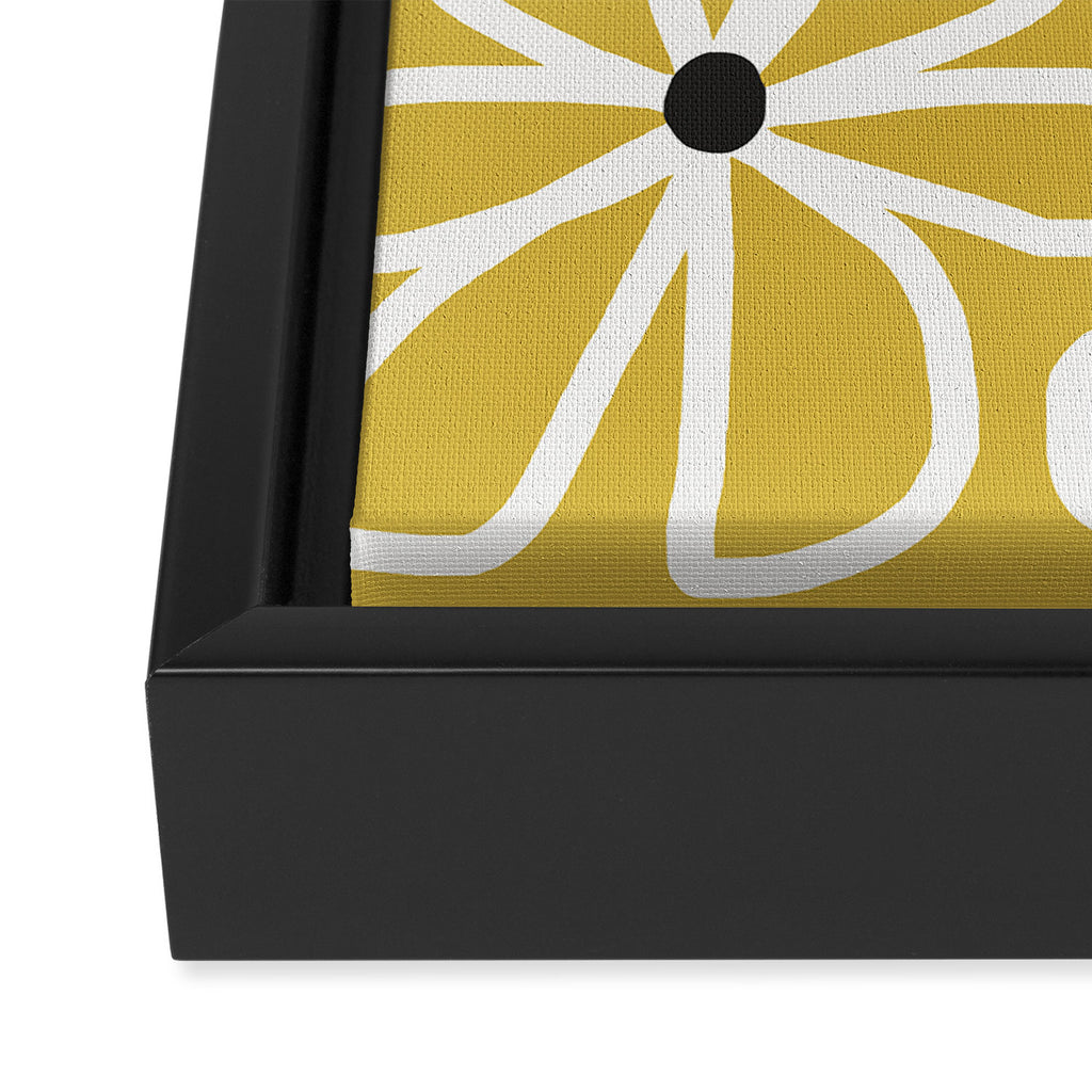 Daisy chain - yellow Framed Canvas Print Gallery Image 3