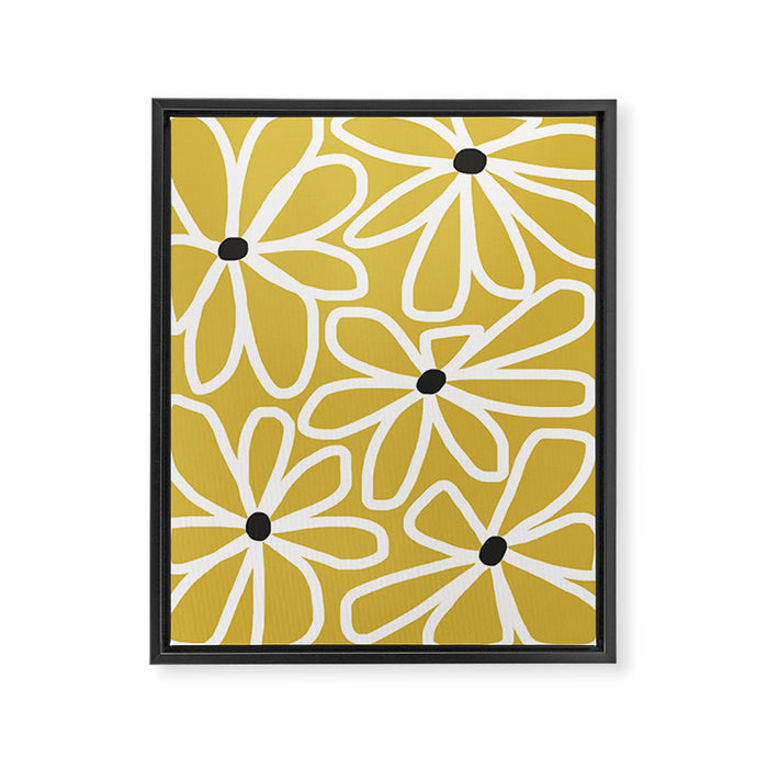 Daisy chain - yellow Framed Canvas Print Gallery Image 1