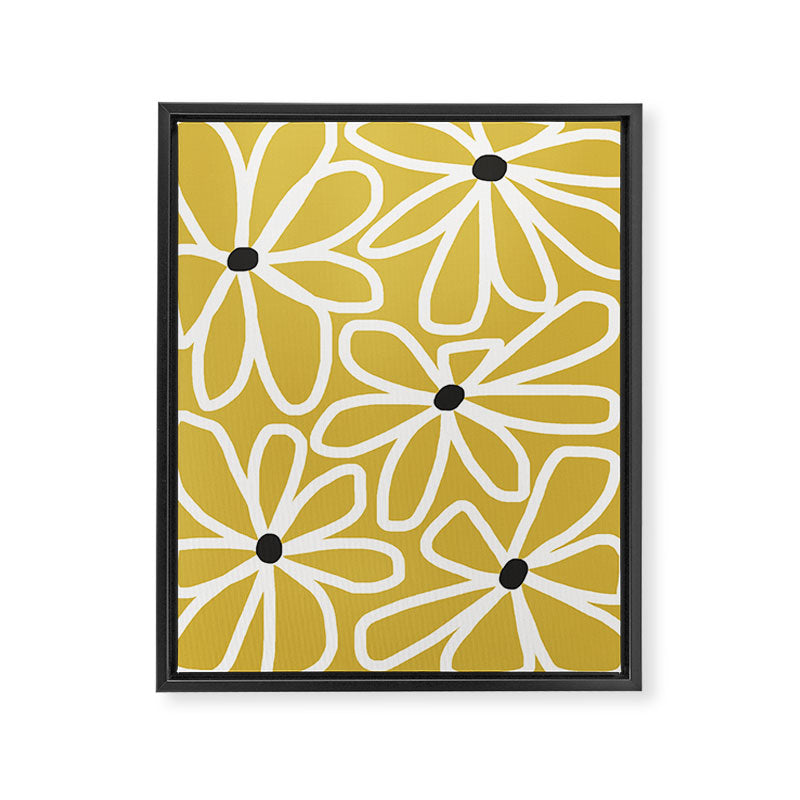 Daisy chain - yellow Framed Canvas Print Gallery Image 6