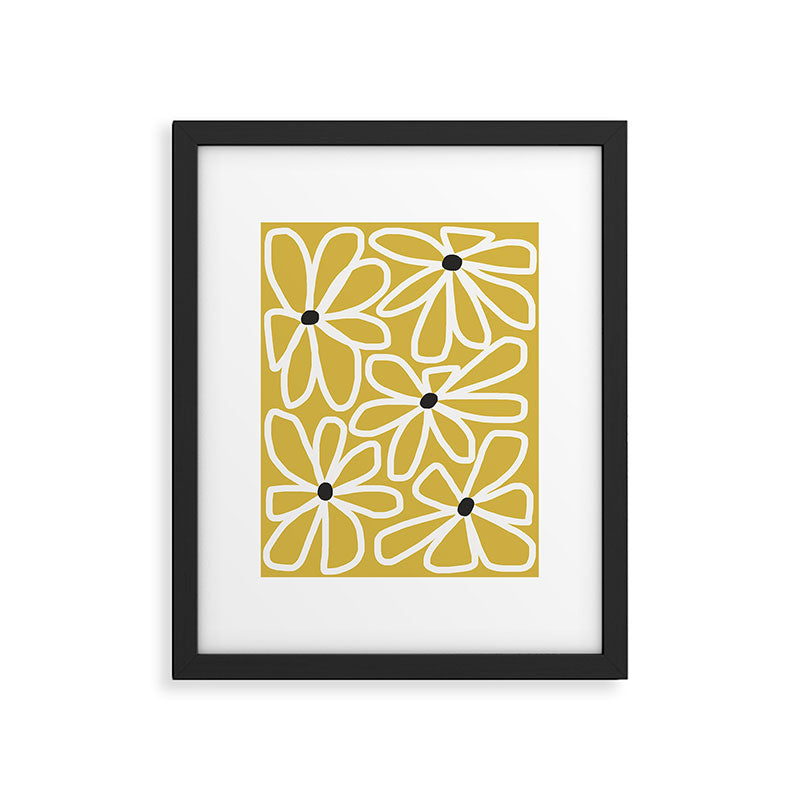 Daisy chain - yellow Framed Art Print Gallery Image 5