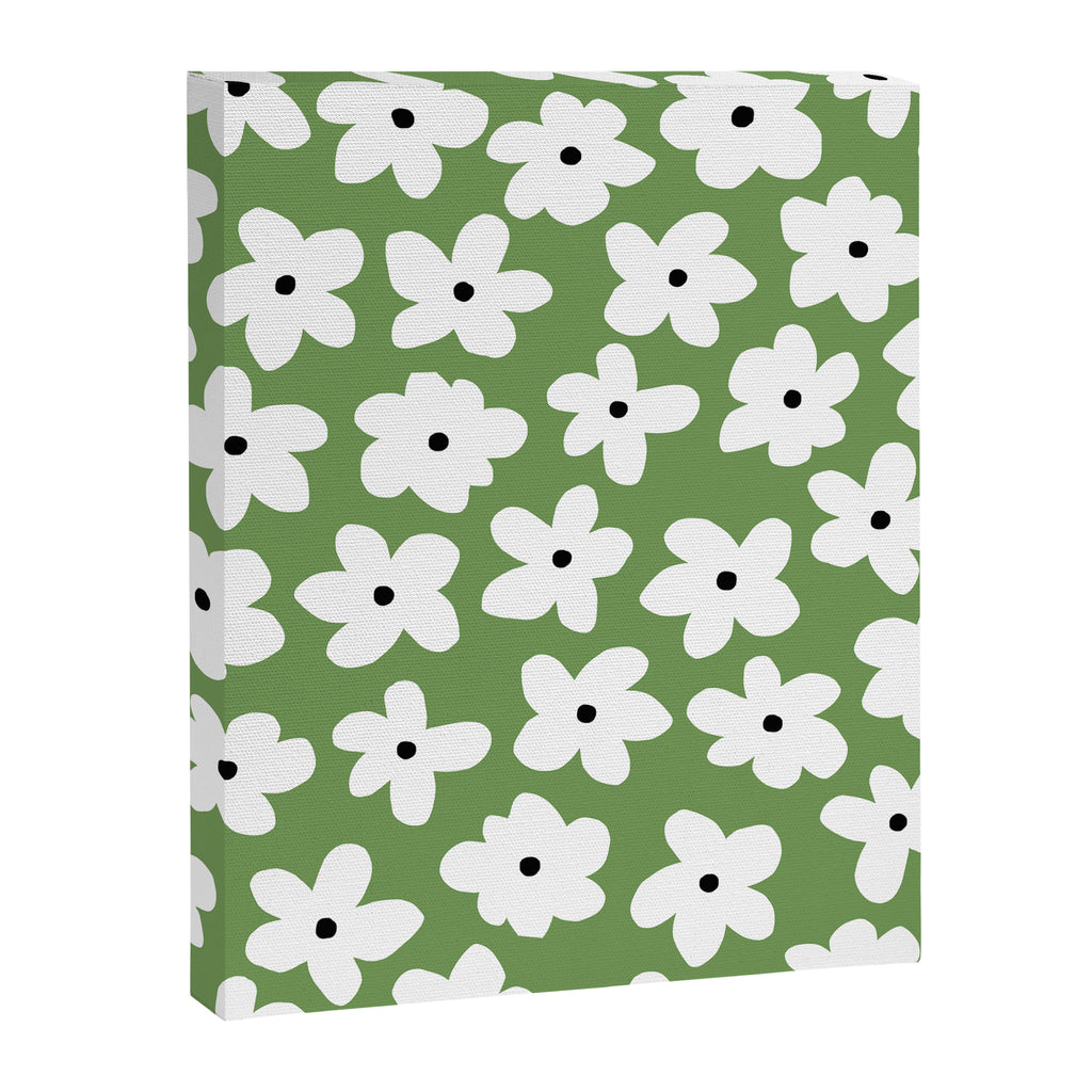 Daisy field - green Canvas Print Gallery Image 6