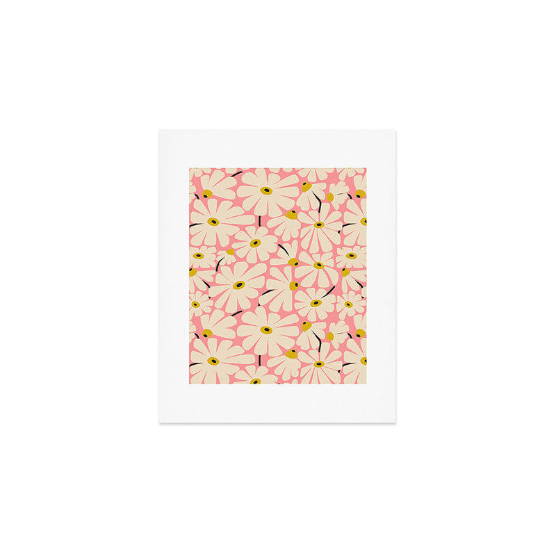 Daisy fresh 2 - pink Art Print Gallery Image 1