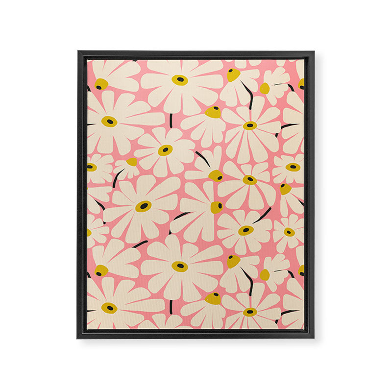 Daisy fresh 2 - pink Framed Canvas Print Gallery Image 6