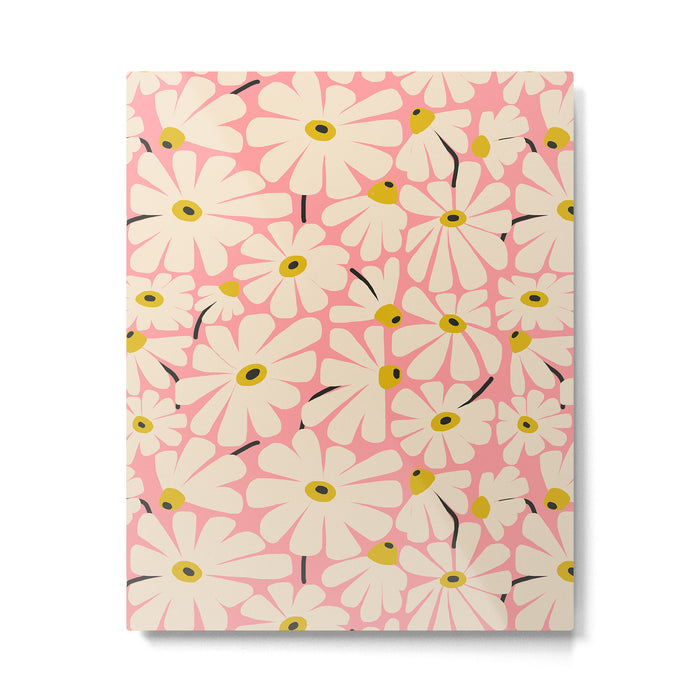 Daisy fresh 2 - pink Metal Print Gallery Image 1