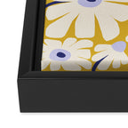 Daisy fresh - yellow peri Framed Canvas Print Gallery Image 3