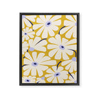 Daisy fresh - yellow peri Framed Canvas Print Gallery Image 6