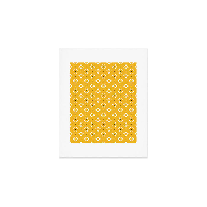 Daisy stitch - yellow Art Print Gallery Image 1