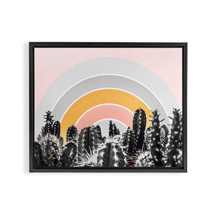 Desert rainbow Framed Canvas Print Gallery Image 1