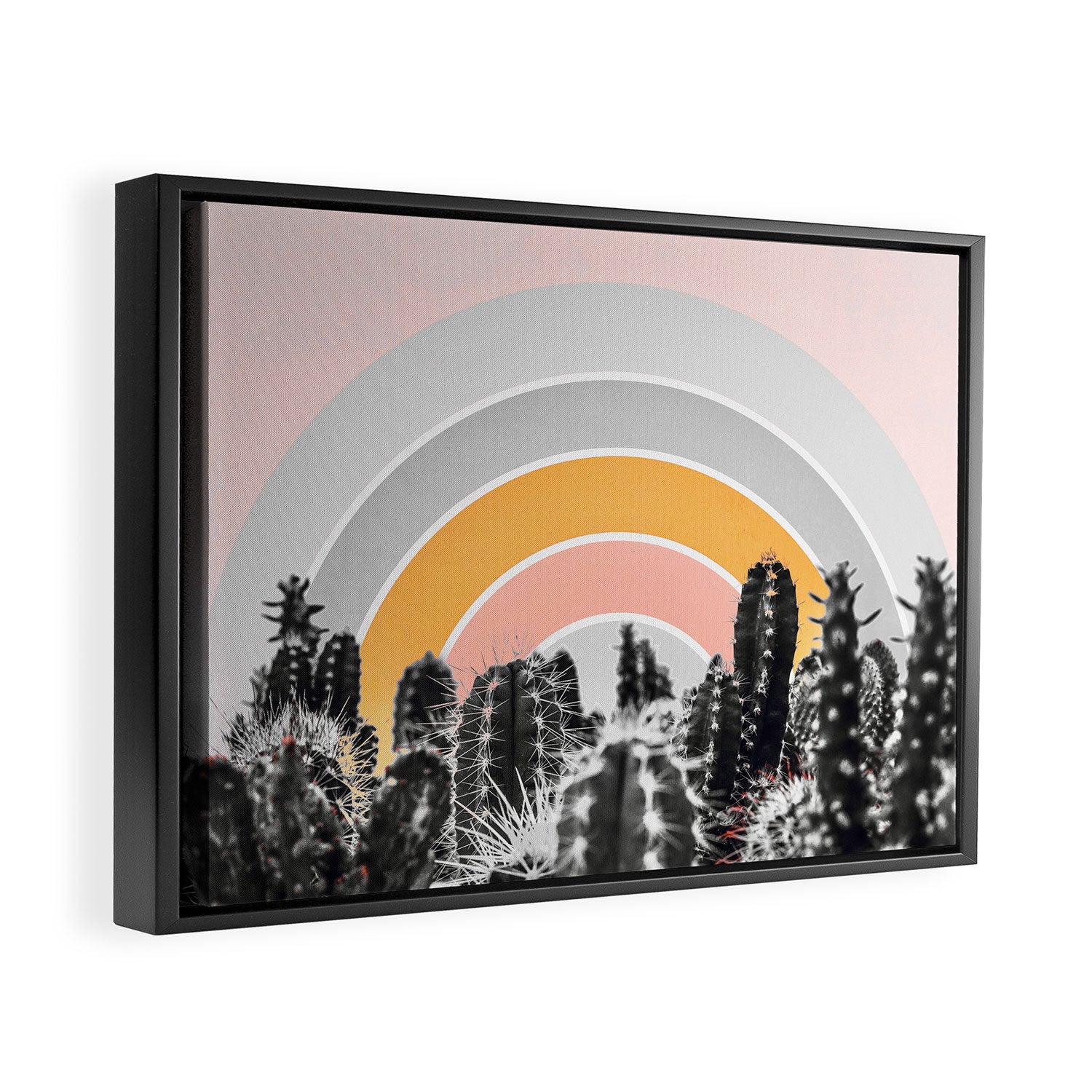 Desert rainbow Framed Canvas Print Gallery Image 2