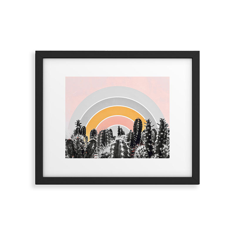 Desert rainbow Framed Art Print Gallery Image 5
