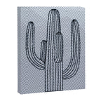 Deserted Cactus - chevron slate Canvas Print Gallery Image 8