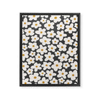 Ditsy Bloom - charcoal Framed Canvas Print Gallery Image 6