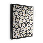 Ditsy Bloom - charcoal Framed Canvas Print Gallery Image 2