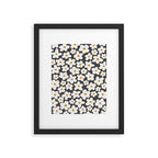 Ditsy Bloom - charcoal Framed Art Print Gallery Image 5