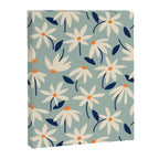 Drifting Daisies #2 - blue orange Canvas Print Gallery Image 6