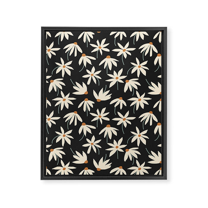 Drifting Daisies - night Framed Canvas Print Gallery Image 1