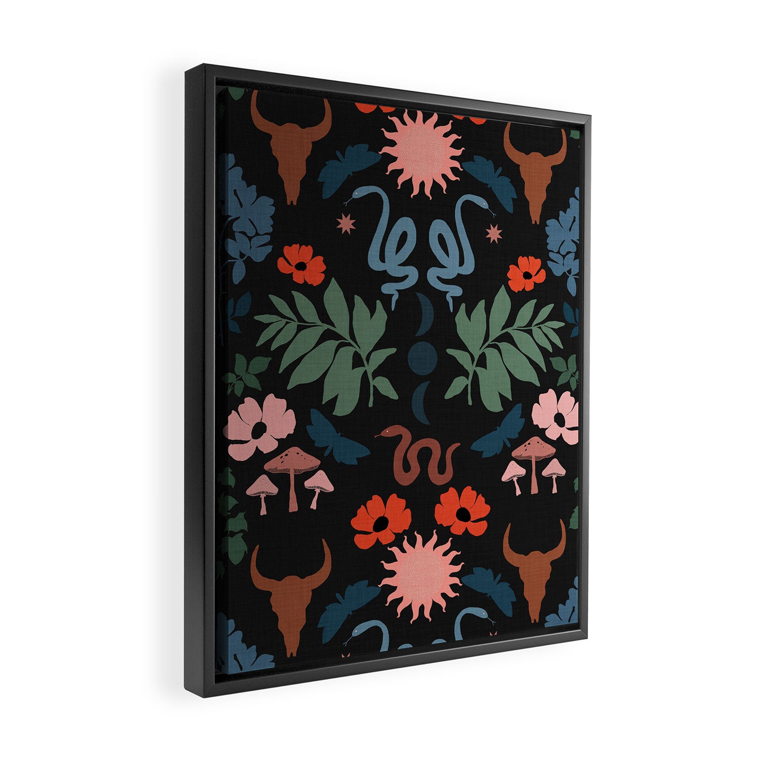 Enchanted Forest - night Framed Canvas Print Gallery Image 2