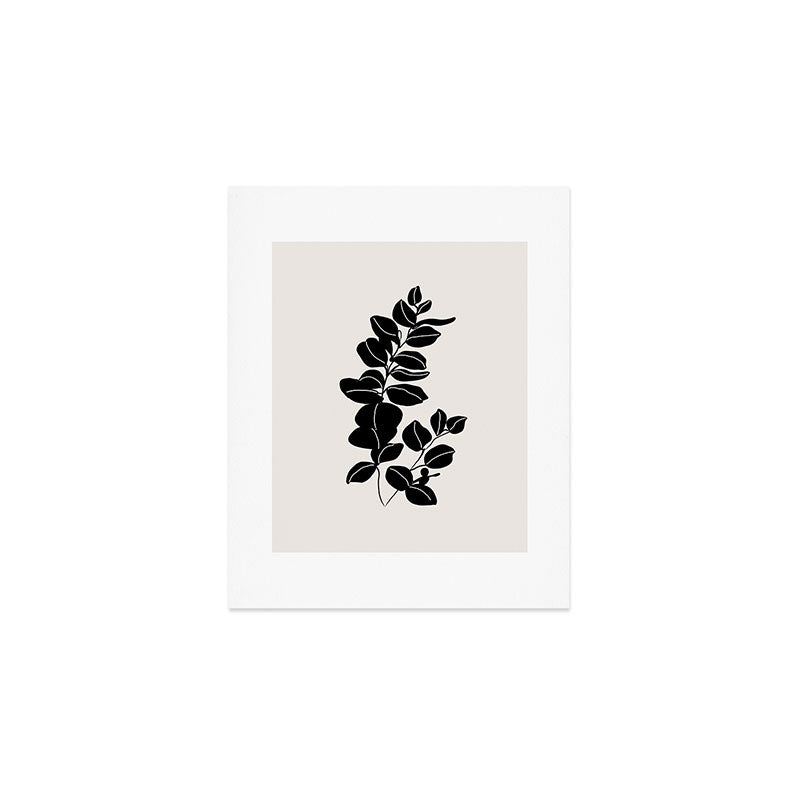Eucalyptus line art - black Art Print Gallery Image 1