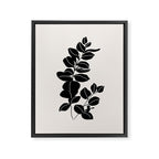 Eucalyptus line art - black Framed Canvas Print Gallery Image 6